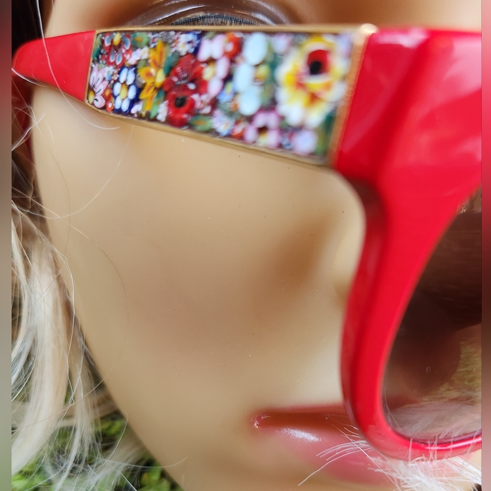 DOLCE & GABBANA Red Mosaico ARTSY Italy MOSIAC Gradient Lens Sunglasses DG 4215 - Picture 14 of 16